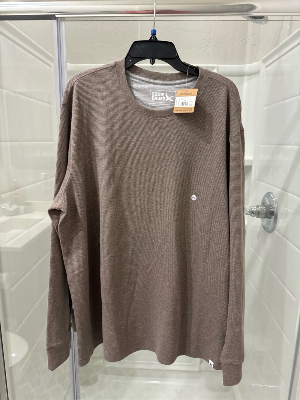Eddie Bauer Men’s Long-Sleeve Crewneck Shirt - Brown
